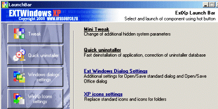 Tweak, Optimize WindowsXP & VISTA with XPExtension