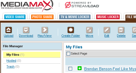 Get 25GB of free online storage at Streamload MediaMax