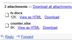 Convert MS Office docx Files to HTML in Gmail