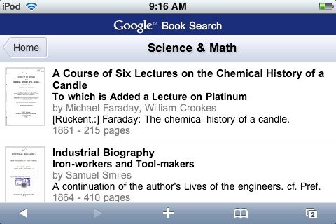 Google Book Search for iPhone and Android