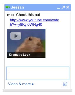 Watch YouTube Videos in Gmail Chat
