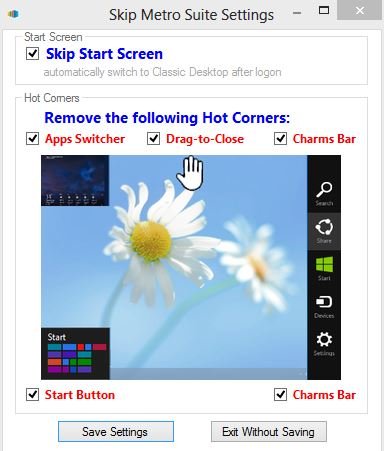 Skip Metro Suite For Windows 8