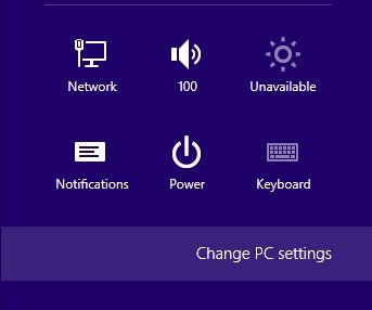 Windows 8 PC Settings Windows 8 PC Settings