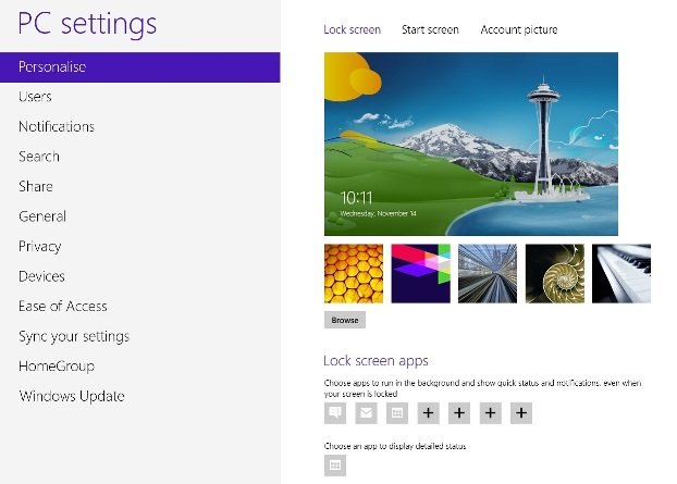 Windows 8 Personalize