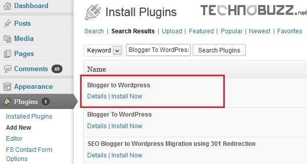 Blogger To WordPress Plugin
