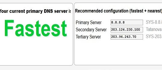 Fastest DNS servers