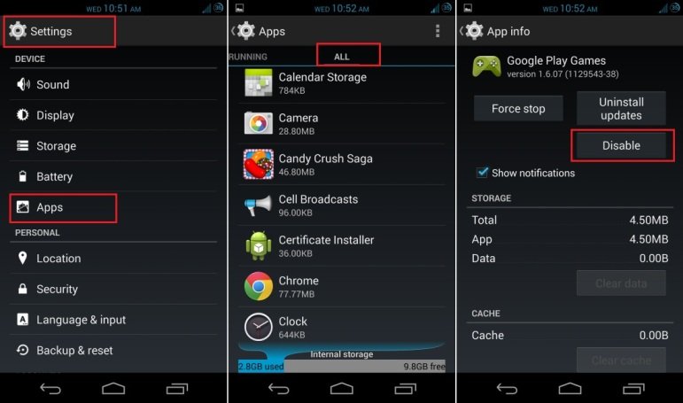 Disable-Android-System-Apps