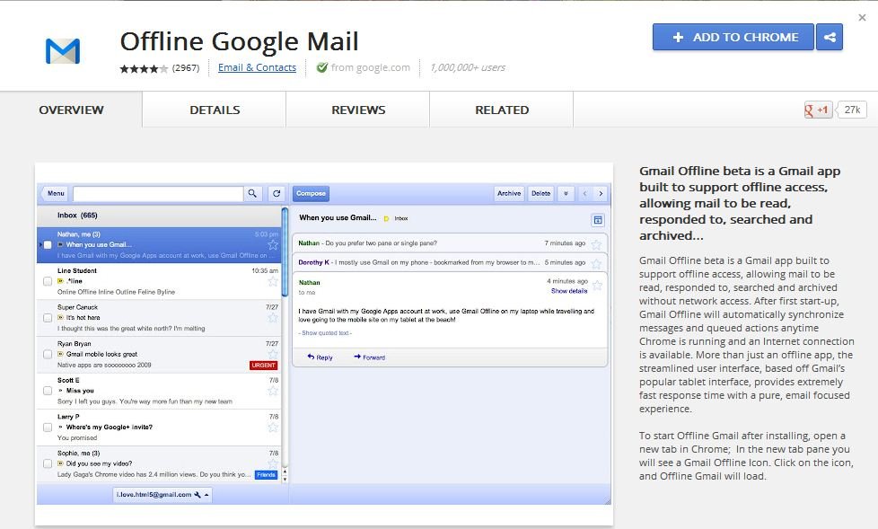 Offline Google Mail