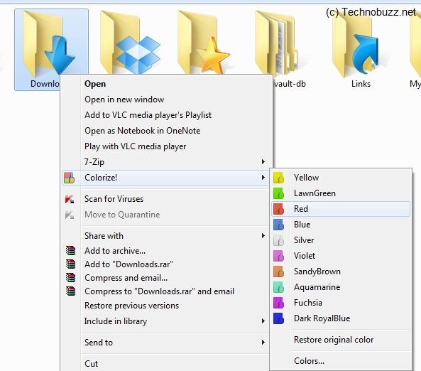 Folder Colorizer Context Menu