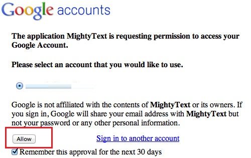Mightytext Google Connect