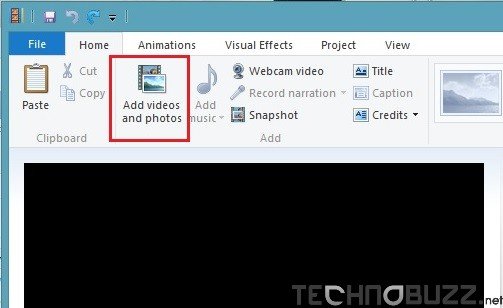 Add Videos and Photos on Windows Movie Maker