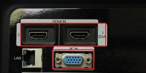 TV HDMI and VGA Ports
