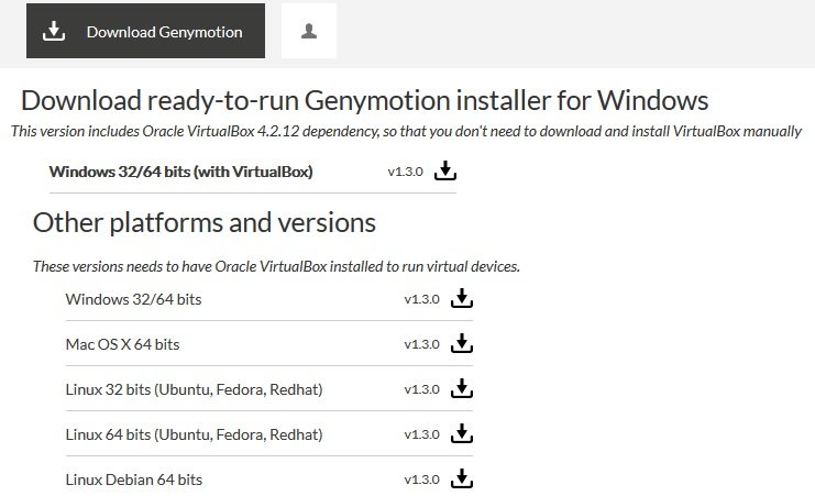 Download Genymotion