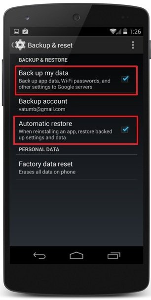 Backup Android Data