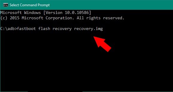 fastboot flash recovery recovery