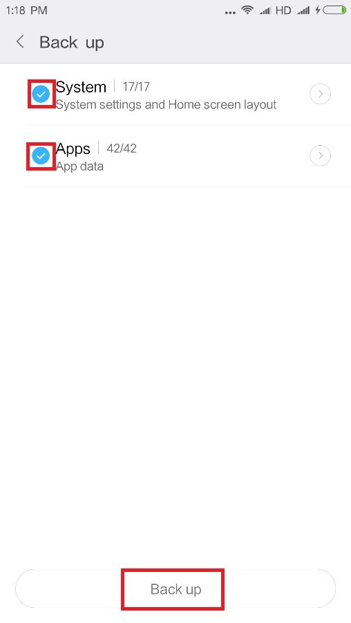 Backup Xiaomi Apps